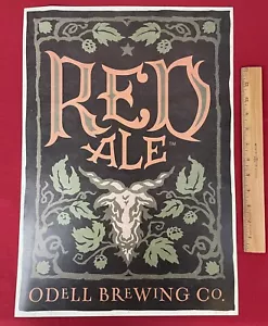 "Cartel de cartel de cerveza Odell Brewing Co, RED ALE 14"" x 20" - Imagen 1 de 3