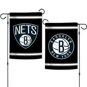 BROOKLYN NETS 12"X18" 2 SIDED GARDEN FLAG NEW WINCRAFT 👀 - Picture 1 of 1