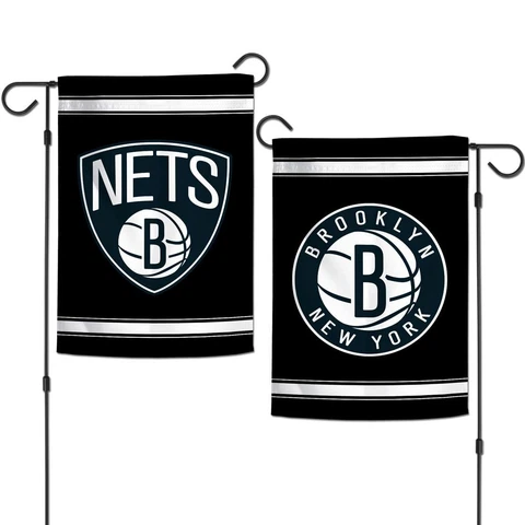 BROOKLYN NETS 12"X18" 2 SIDED GARDEN FLAG NEW WINCRAFT 👀 Cover
