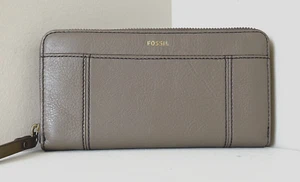 New Fossil Jori Zip Clutch wristlet RFID Wallet Vintage Khaki - Picture 1 of 4