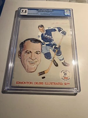 Capa Gordie Howe CGC 7.5 Edmonton Oilers ilustrada 8 de fevereiro de 1974 - Imagem 1 de 4