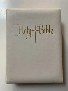 Holy Bible KJV 1965 Good Counsel Large White Padded Blank Records - Picture 1 of 15