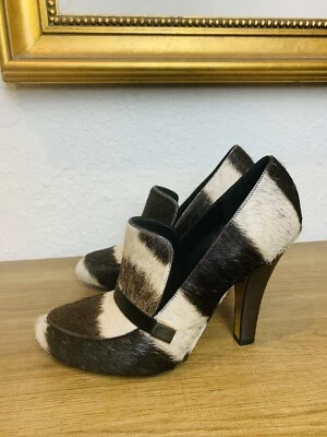 Zapatos de salón Devi Kroell pelo de becerro cebra piel de pony EE. UU. 8,5 UE 38,5 Foto 1 de 4
