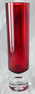 Scandinavian tall glass vase, circa mid century modern. Probably Iittalia - Picture 1 of 9