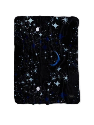 Victoria's VICTORIA SECRET Luna ESTRELLAS Negro ESPACIO Stellar Sherpa MANTA 50 x60 Foto 1 de 2