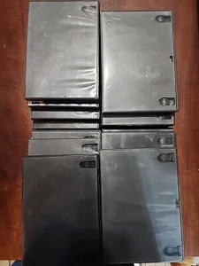 Lot 10 Empty Blank Standard Size Black DVD Replacement Case w/Clear Sleeve - Imagen 1 de 2