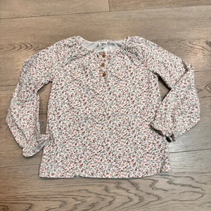 OshKosh Floral Print Long Sleeve Top Girls Shirt Casual Cute 4T - Picture 1 of 4
