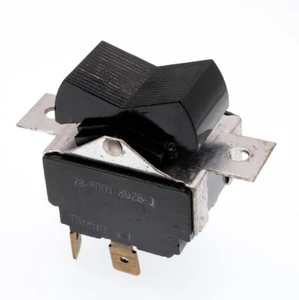 78-8001-8928-0 Black Rocker Switch 3 Pos 3 Pole, 3PDT (ON)-OFF-ON, 3/4HP 240VAC - Picture 1 of 2