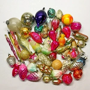 Set 50 piezas Adorno de árbol de Navidad de vidrio vintage soviético - Decoración URSS №1010 - Imagen 1 de 19