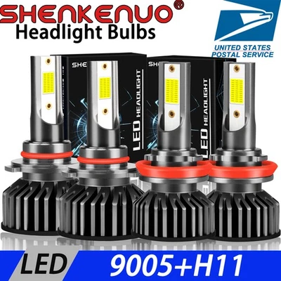 For Honda CR-V 2015-2017 2Pair LED Headlight Bulbs 9005 H11 High＆Low Beam Kit - Image 1 of 4