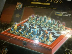 Nuova Excalibur Edizione Commemorativa Guerra Civile con Pezzi Scacchi Dipinti a Mano - Foto 1 di 9