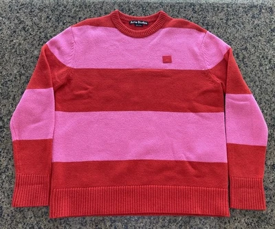 Acne Studios шерсти розовый красный свитер женщин XXS (отличное состояние!) Негабаритная посадка - Изображение 1 из 4