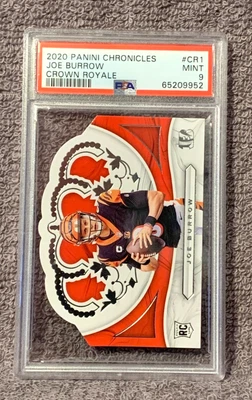 2020 Panini Chronicles Crown Royale Joe Burrow #CR-1 PSA 9 Rookie Card Bengals - Image 1 of 2