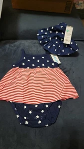 Nuevo con etiquetas Conjunto Carters 4 de Julio Conjunto Sombrero a Juego 12M - Imagen 1 de 3