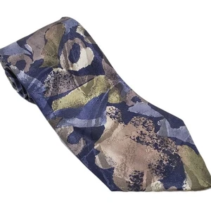 Don Loper Necktie Blue Abstract Pattern Men's Neck Tie 57x3.75" - Picture 1 of 5
