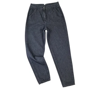 Poetry Barrel Leg Jeans UK 12 Faded Indigo Denim High Waist Tapered Damen - Bild 1 von 14