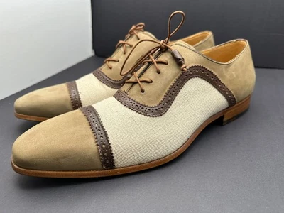 Mezlan Talla 11 M Gamuza Tela Encaje Dos Tonos España Zapatos de Vestir HOMBRE Foto 1 de 4