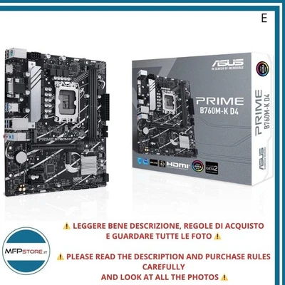 ASUS PRIME B760M-K D4 Scheda Madre Intel LGA1700 mATX DDR4 PCIe 4.0 - Immagine 1 di 4