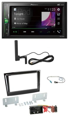 Pioneer MP3 DAB AUX 2DIN Bluetooth Autoradio für Fiat Doblo ab 2015 piano schwar - Bild 1 von 4