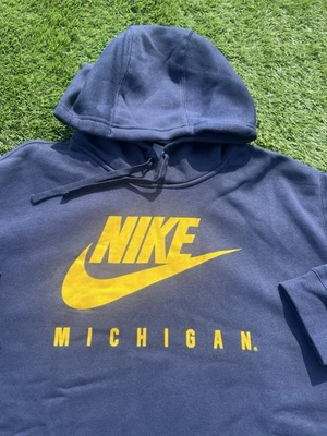 Sudadera con capucha para hombre talla 3XL | Michigan Wolverines Nike Club College | azul marino Foto 1 de 4