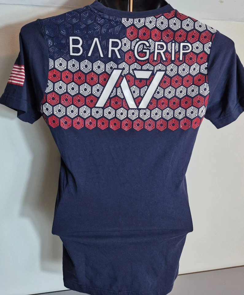 A7 Strongwear Bar Grip Womens Fitness Powerlifting Shirt M Patriotic Colors - Image 1 of 4