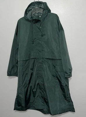 Nuevo Abrigo con Capucha Antiguo Azul Marino Largo De Gran Tamaño Resistente al Agua, Verde 2x XXL $65 Foto 1 de 4