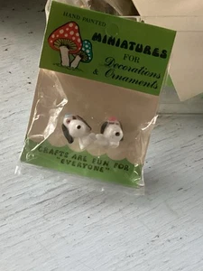 Set Beagle Vintage Miniatura Ragazzo E Ragazza Diorama Artigianale Nuovo Vecchio Stock - Foto 1 di 4