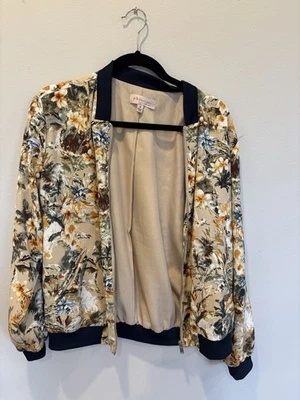 Philosophy Floral Bomber Jacket, Full Zip, Medium - Image 1 of 4