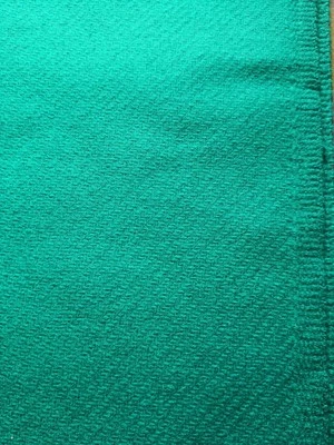 QUALITY WOOL FABRIC REMNANT in TURQUOISE GREEN - Image 1 of 4