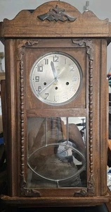 VINTAGE ANTIKE MAUTHE EXTRA HÄNGENDE WANDUHR MADE IN GERMANY - Bild 1 von 8