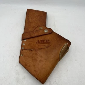 AWP L-410-RL Saddle Leather Tool Belt Cordless Drill Holster Pouch Construction - Picture 1 of 8
