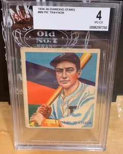 Raro 1934-36 Diamond Stars #99 Pie Traynor Pittsburgh Pirates en muy buen estado 4 en muy buena condición-ex hof - Imagen 1 de 4