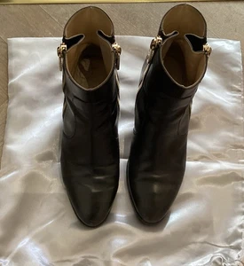CHANEL schwarz Kalbsleder Gold Marke Reißverschluss Detail 5uk - Bild 1 von 7