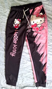 NEW Womens Size L HELLO KITTY Sanrio Joggers Pants Stretchy Bottoms - Picture 1 of 9