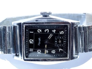 Tanque Kienzle Cal. Reloj de pulsera 48/4 esfera negra, funcionando Segunda Guerra Mundial para hombre, 26 x 35,5 mm - Imagen 1 de 24