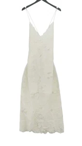 Karen Millen Women's Maxi Dress UK 12 White Polyester with Cotton Maxi - Picture 1 of 6