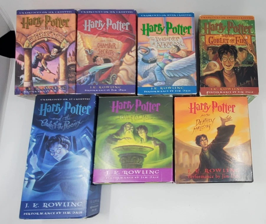 Harry Potter Year 1-7 Cassette CD Audio Book Complete Set Jim Dale J. K. Rowling - Image 1 of 4