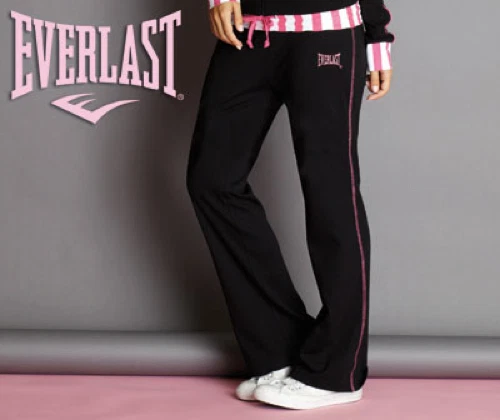 Pantalones de pista Everlast negros rosa blancos bajos para correr pantalones de gimnasio envío gratuito al Reino Unido Foto 1 de 1