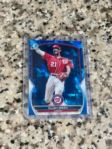 2023 Bowman Chrome Sapphire Elijah Green Washington Nationals SSP - Picture 1 of 2