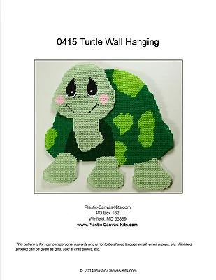 PLASTIC-CANVAS-KITS.COM Turtle Wall Hanging-Plastic Canvas Pattern or Kit