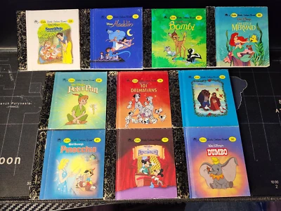 Little Golden Books LOT (x10) - 101 Dalmatians/Aladdin/Little Mermaid/Snow White - Image 1 of 4