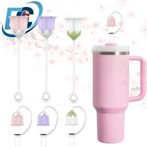 Cubierta de paja de 3 piezas para vaso Stanley de 20 y 30 y 40 oz cubiertas de silicona de 0,4 pulgadas tapa superior - Imagen 1 de 7