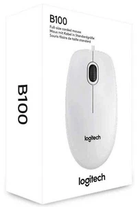 Logitech B100 - Optical Wired Mouse 3-buttons - Scroll Wheel - 800 DPI - White - Picture 1 of 4