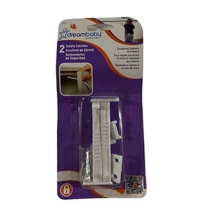 Neu Dream Baby Sicherheitsschnäpper kindersicher Schränke Schubladen Kindersicherung 2er Pack - Bild 1 von 2