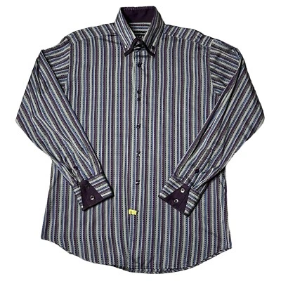 Bogosse Dress Shirt Mens Size 4 Purple Long Sleeve Button Down - Image 1 of 4