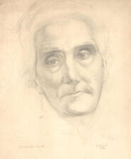 1920 Graphite Drawing - Grandfather