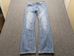 Rock Roll Cowboy Jeans Mens 31x34 Blue Boot Cut Western Rodeo Faded Distressed - Imagen 1 de 14
