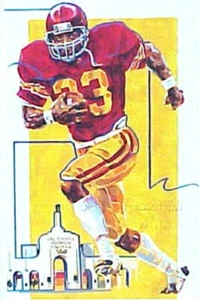 Troyanos Marcus Allen USC 11 X 17 estampado de Michael Mellett - Imagen 1 de 1