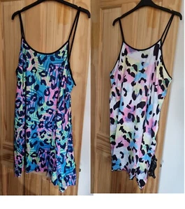 Plus Size Chemise Style Nightdress ,Animal Print, Blue, Pink, White, 4XL, 5XL - Picture 1 of 3