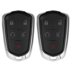 2Pc Compatible with 2015-2019 Cadillac ATS XTS Remote Car Key Fob Shell Case - Picture 1 of 4